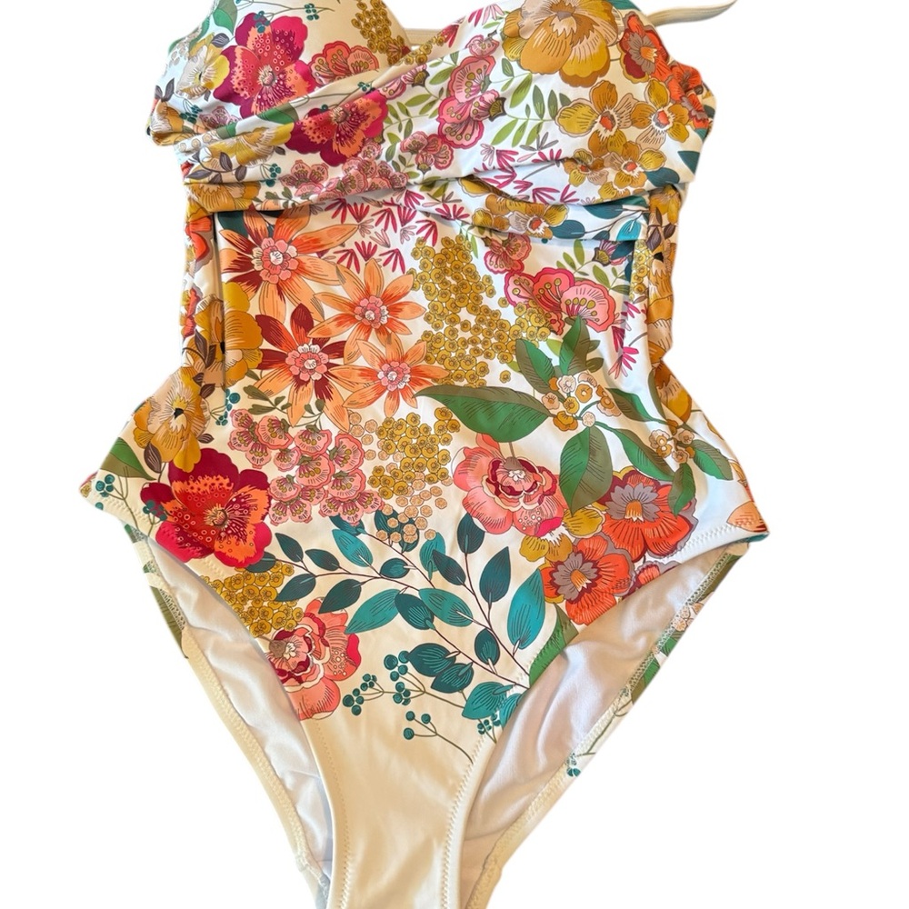 JOHNNY WAS TWIST BRA ONE-PIECE SWIMSUIT - Size Small